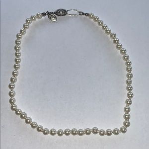 Faux pearl necklace